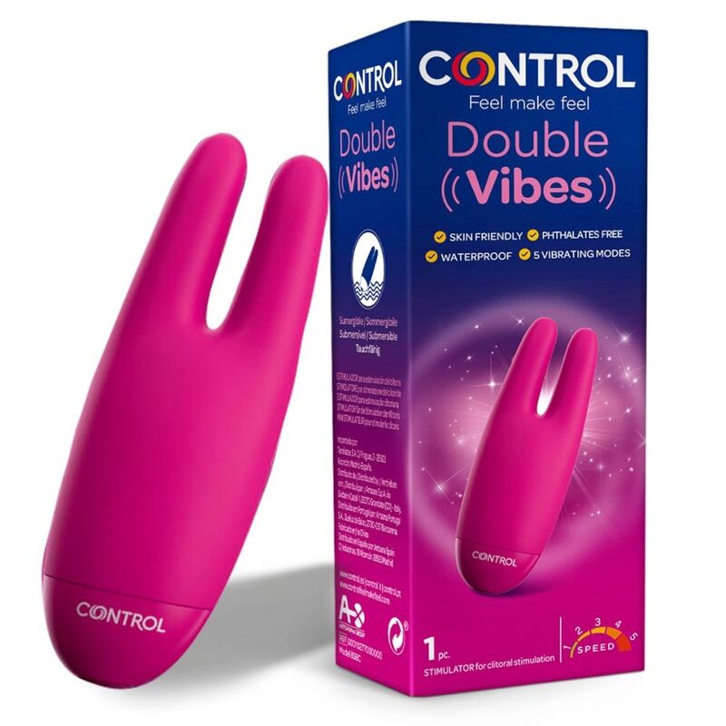 CONTROL TOYS Double Vibes minivibratore con due testine vibranti