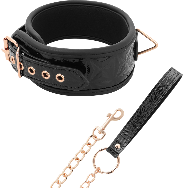 Collare BDSM BEGME Black Edition in pelle vegana