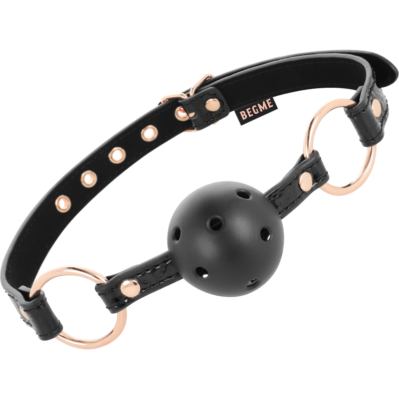 Bavaglio a pallina BEGME Black Edition in pelle vegana