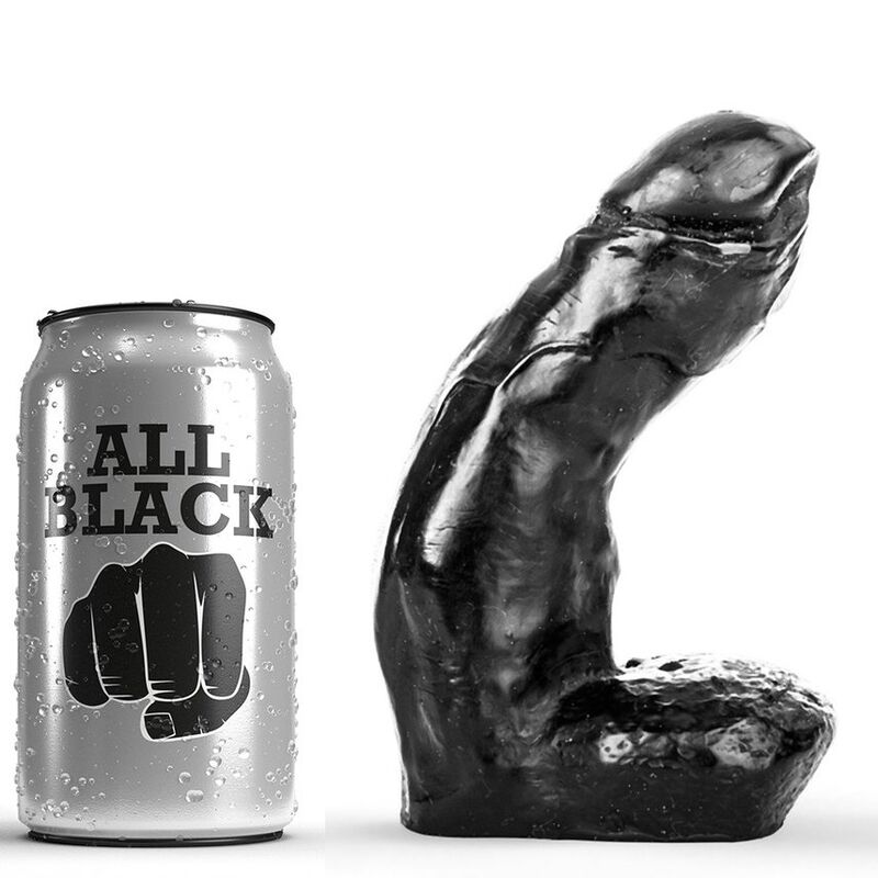 Dildo realistico ALL BLACK, 15 cm