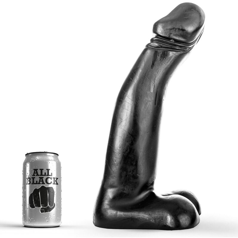 ALL BLACK dildo realistico, 29 cm