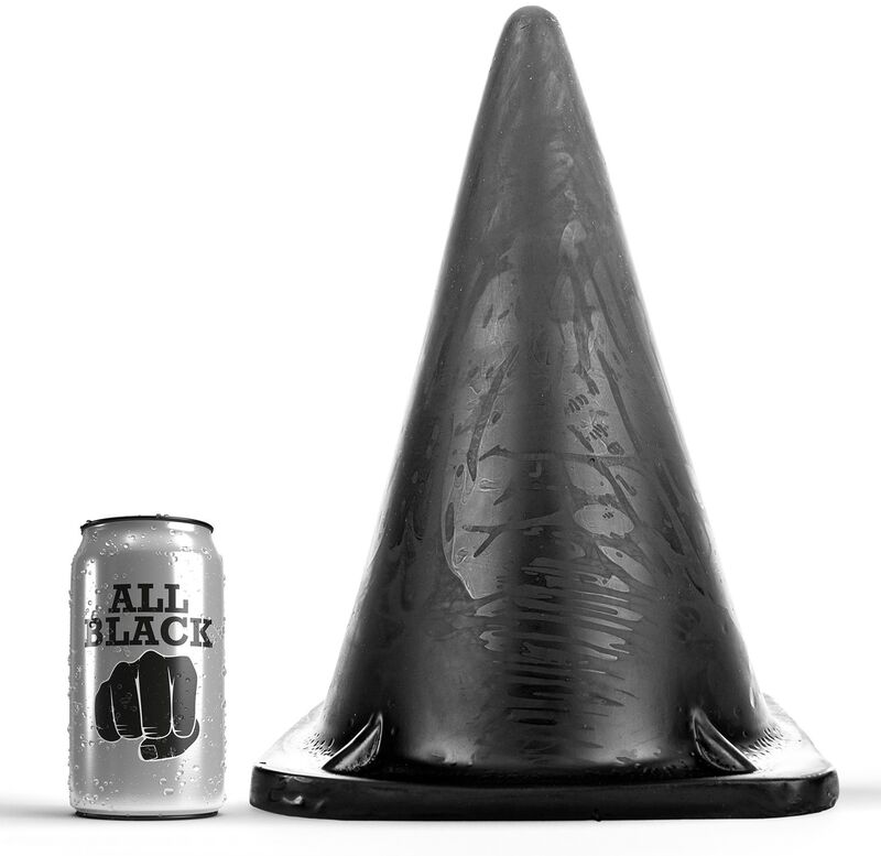 ALL BLACK plug anale triangolare in PVC