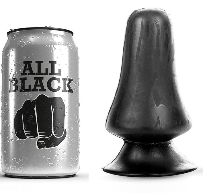 ALL BLACK plug anale, 12 cm