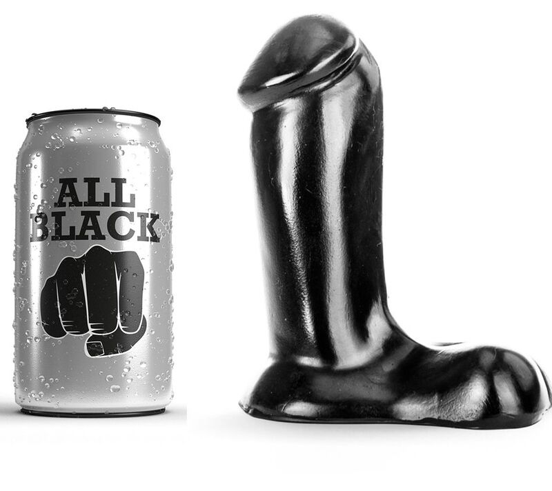 Dildo realistico ALL BLACK da 14 cm