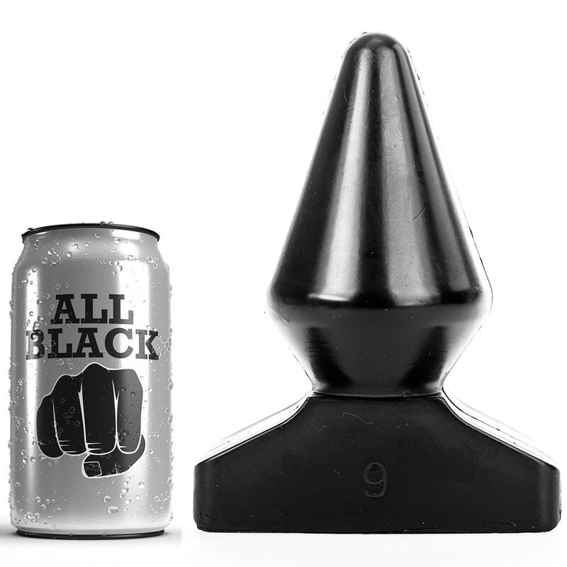 ALL BLACK plug anale, 18,5 cm
