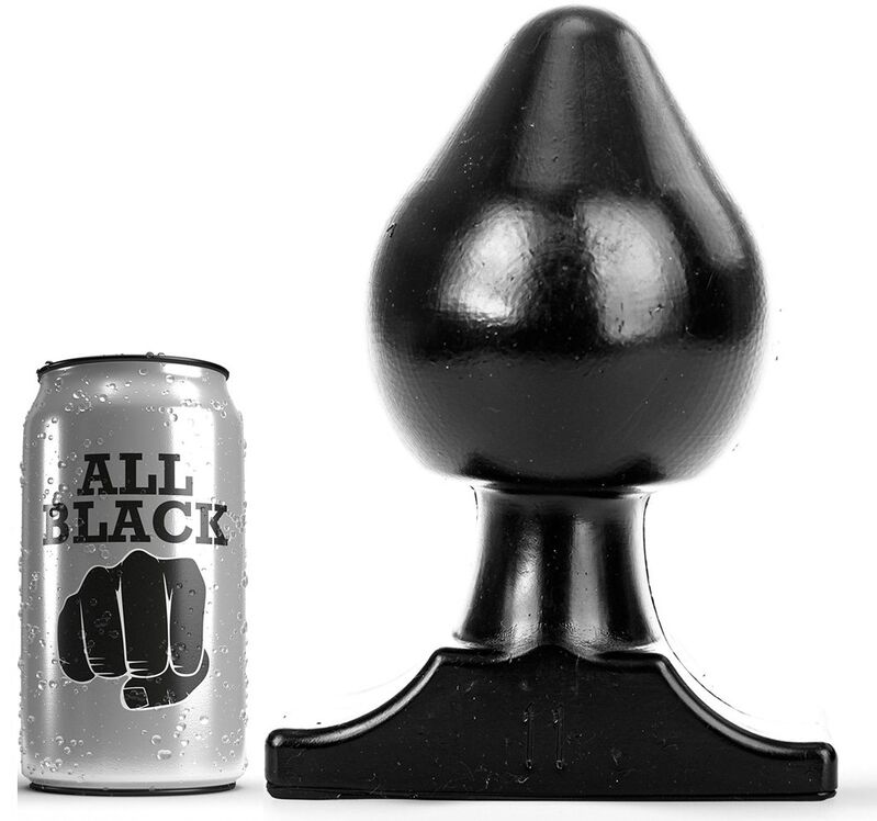 ALL BLACK Plug anale, 19 cm