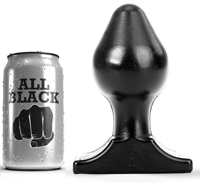 ALL BLACK Plug anale, 16 cm