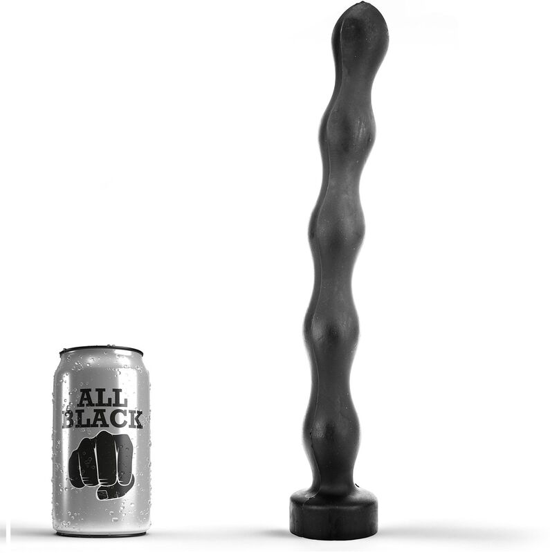 Plug anale ALL BLACK con cinque gradini, 32 cm