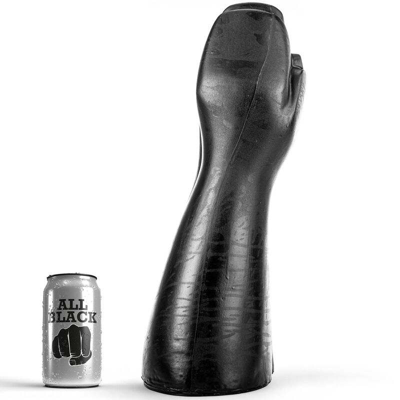 Dildo ALL BLACK a forma di mano, 39 cm