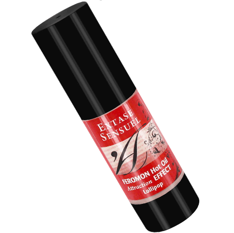 Olio da massaggio Extase Sensual con effetto riscaldante e gusto lecca lecca, 30 ml