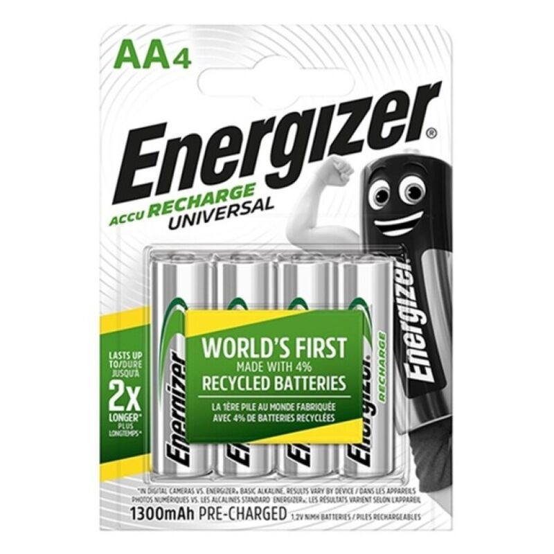Pile ricaricabili AA ENERGIZER da 1300 mAh per dispositivi di uso quotidiano, ad alte prestazioni