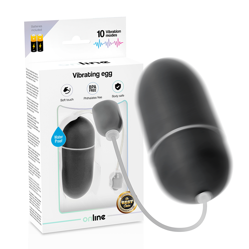 ONLINE ovetto vibrante in silicone, nero