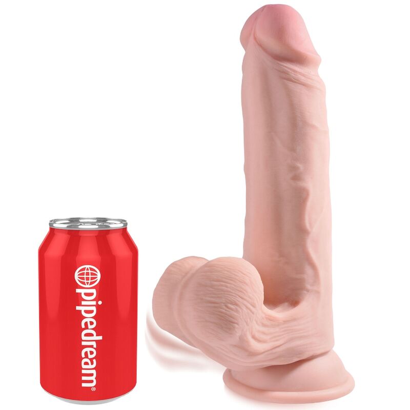 KING COCK Plus dildo 3D con ventosa, 20,3 cm