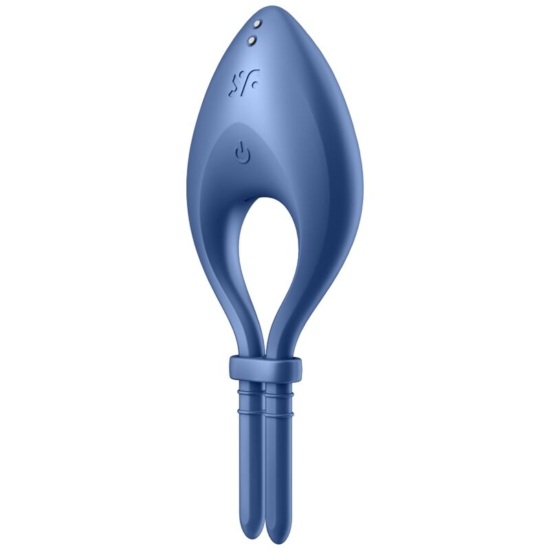 Satisfyer Bullseye anello vibrante per pene con controllo tramite app, blu