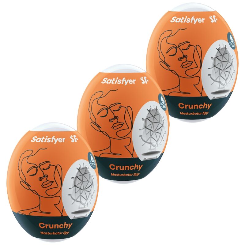 Uova masturbatorie Satisfyer Crunchy, 3 pezzi