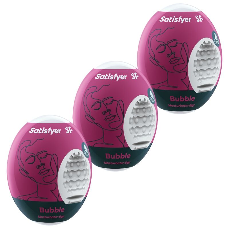 Satisfyer Eggs Bubble: 3 ovetti masturbatori flessibili