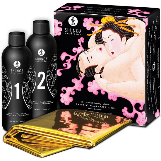 Set regalo da massaggio Shunga all’aroma di fragole e champagne