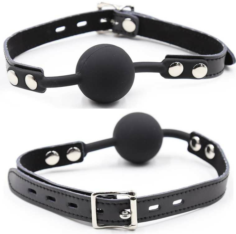 OHMAMA FETISH Bavaglio a palla in silicone con cinturino regolabile