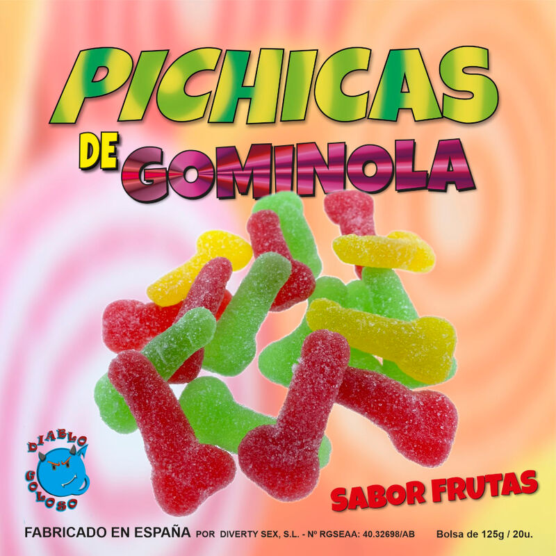 DIABLO GOLOSO Caramelle gommose alla frutta con zucchero a forma di pene