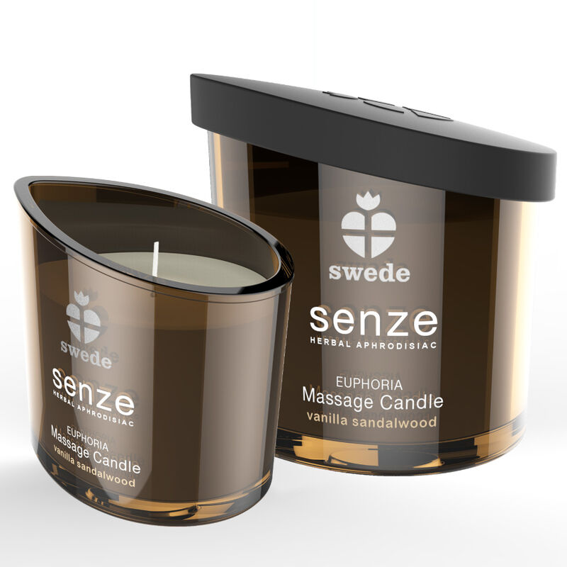 Candela da massaggio SWEDE Senze Euphoria alla vaniglia e sandalo, 50 ml