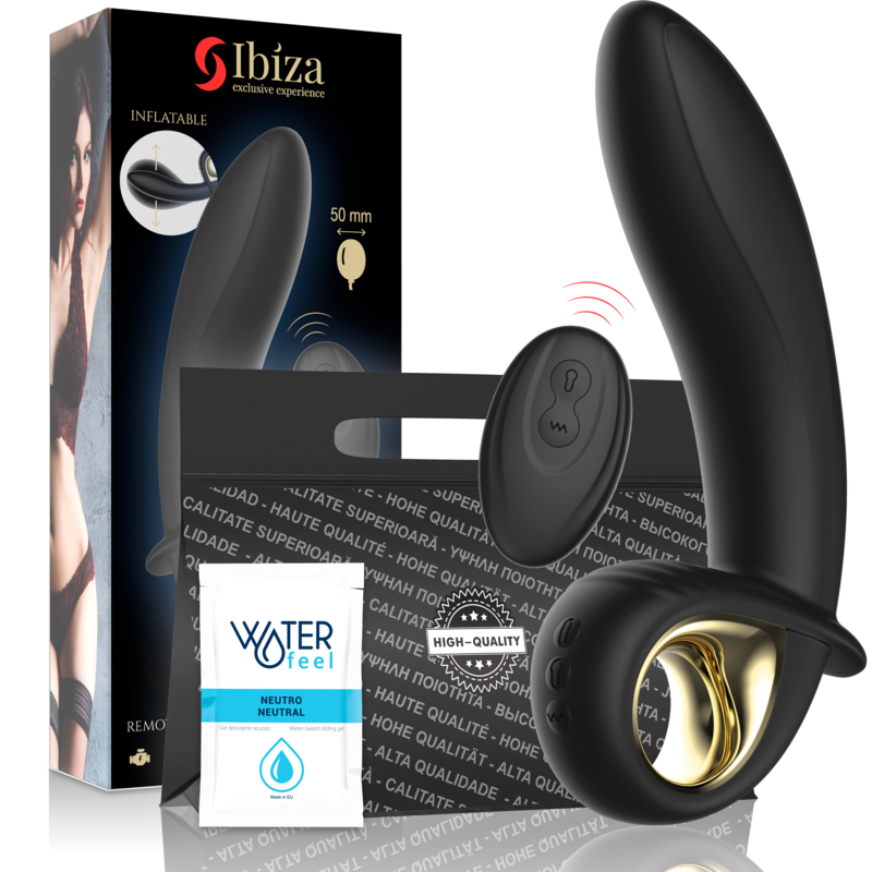 Ibiza Vibratore Anale/Vaginale Gonfiabile Potente Con Telecomando