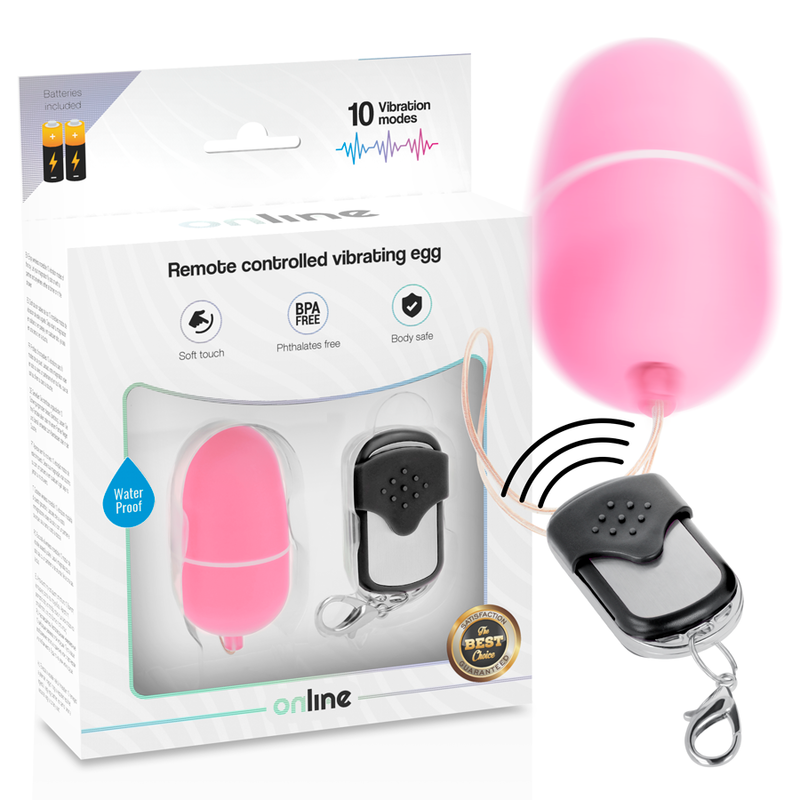 Uovo vibrante ONLINE con telecomando, rosa