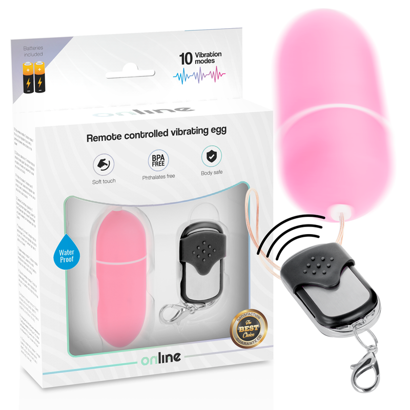 Uovo vibrante ONLINE con telecomando, rosa