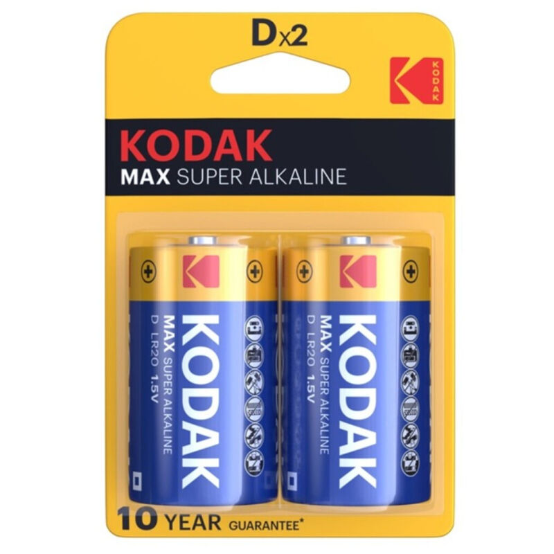 Batteria alcalina D LR20 1,5 V a lunga durata per torce e giocattoli KODAK