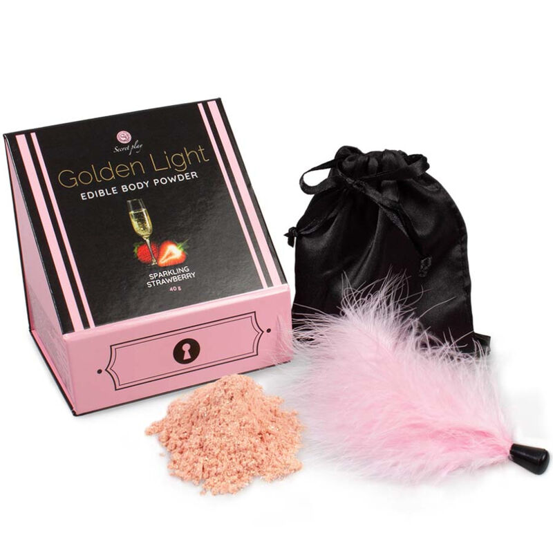 Secretplay Golden Light Kit con polvere commestibile e piumino