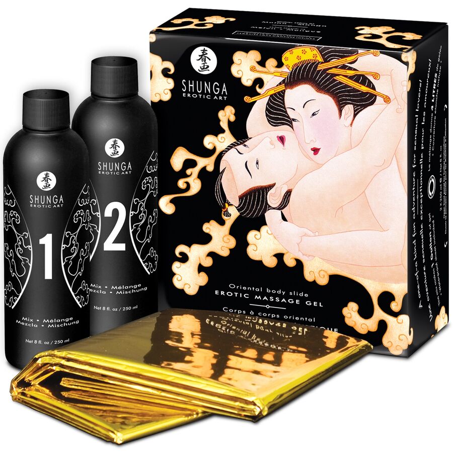 Set regalo per massaggio Shunga al melone e mango
