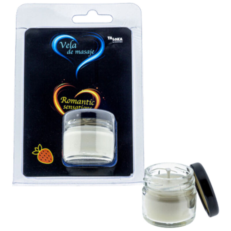 Candela da massaggio TALOKA al profumo di fragola, 30 ml