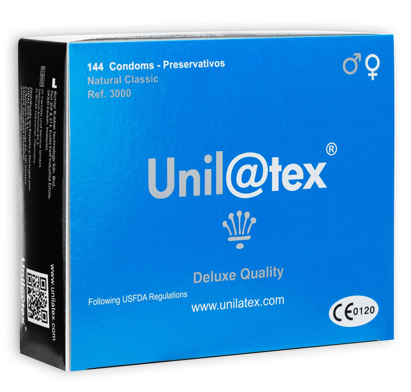 Preservativi standard UNILATEX Natural, 144 pezzi