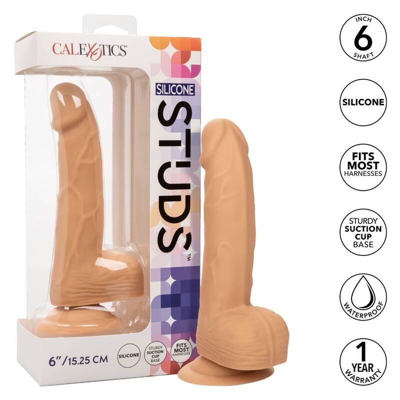 CalExotics Silicone Studs dildo in silicone con ventosa, 15,24 cm