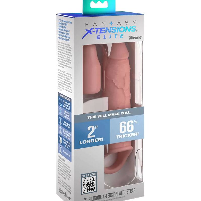 Guaina per pene FANTASY X-TENSIONS con fascia, color carne