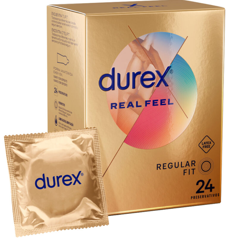 Preservativi Durex RealFeel senza lattice, 24 pezzi
