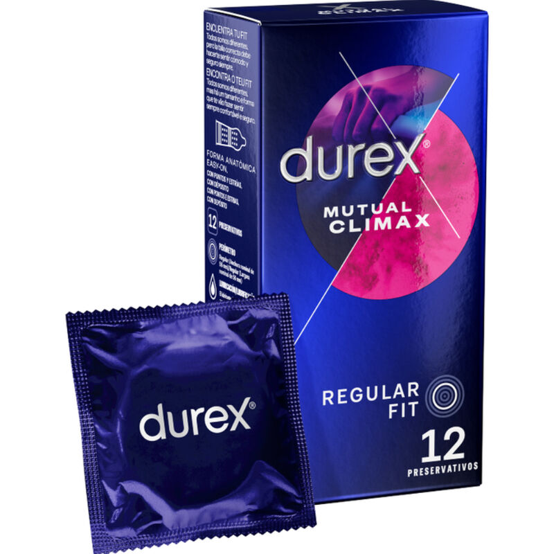 Preservativi Durex Climax Mutuo con nervature e rilievi, 12 pezzi