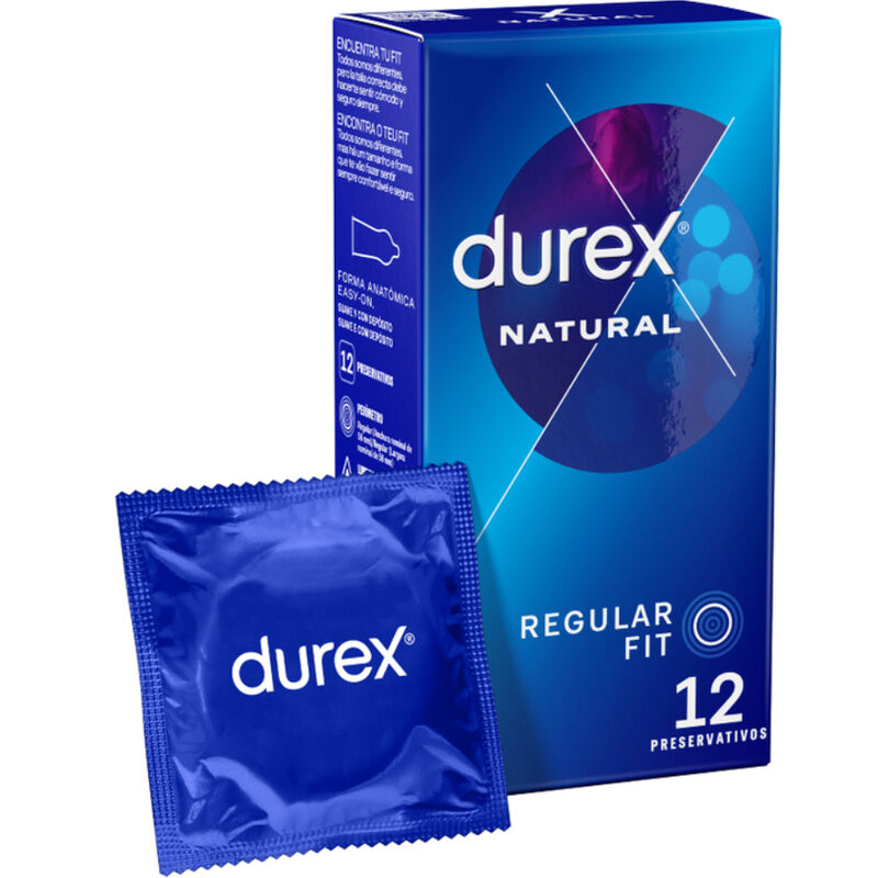 Preservativi standard Durex Natural Plus, 12 pezzi