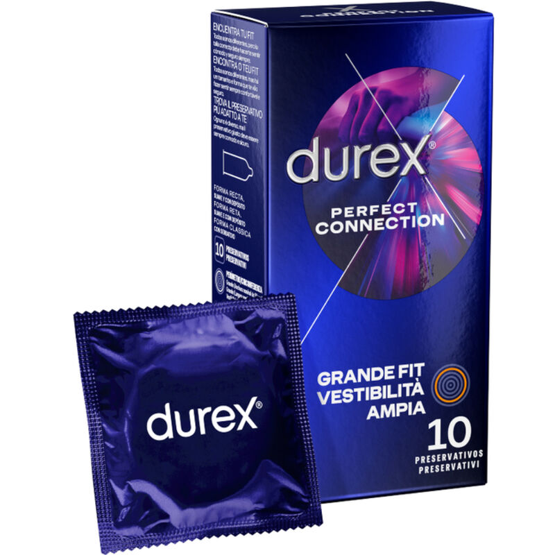 Preservativi Durex Perfect Connection con lubrificante al silicone, 10 pezzi