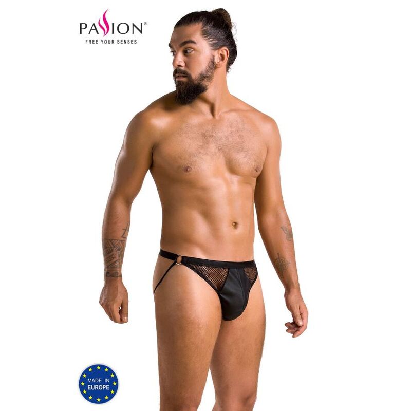 PASSION MEN Luke slip aperto da uomo, nero, L/XL