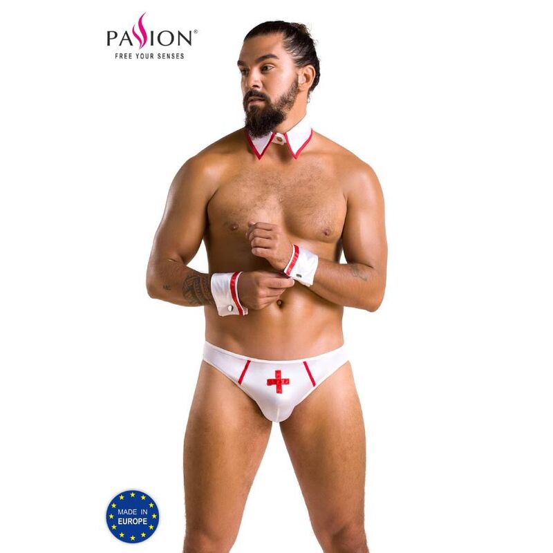 Slip da uomo in tessuto elasticizzato bianco S/M, vestibilità confortevole PASSION