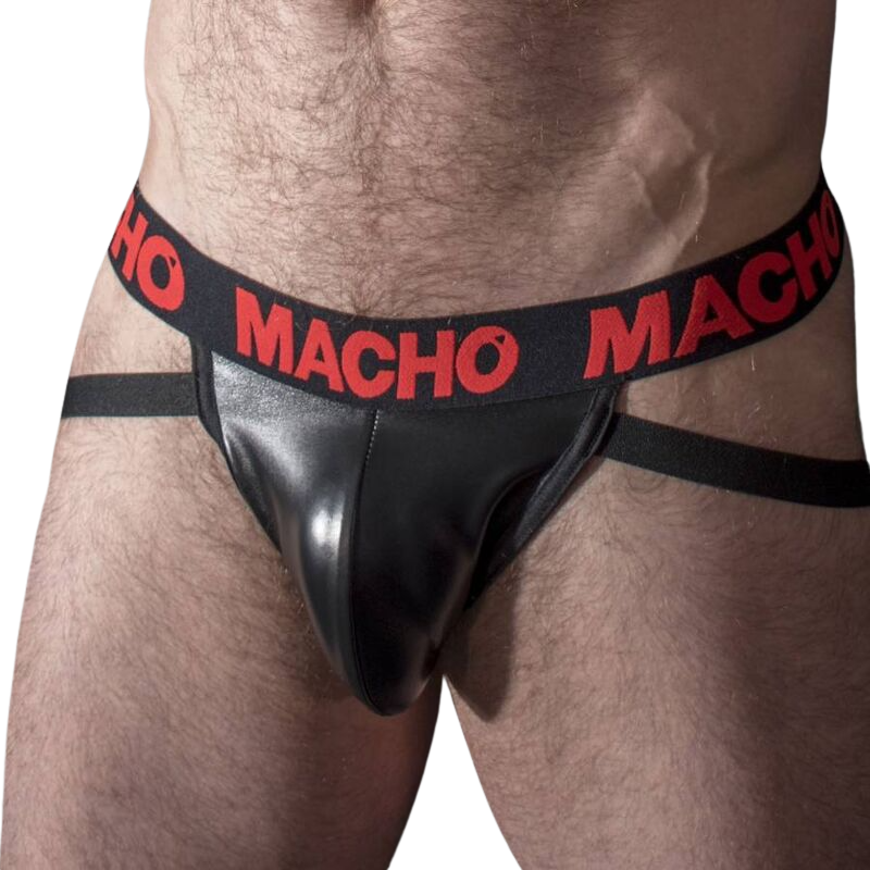 Jockstrap MACHO MX25RC in ecopelle rossa