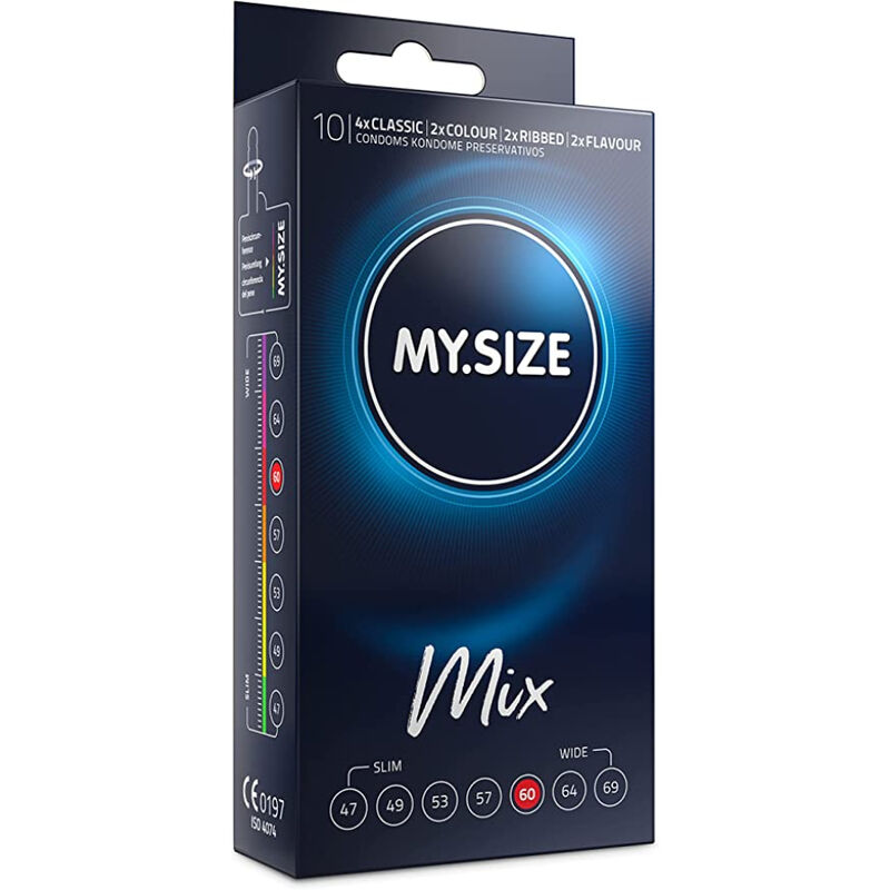 Preservativi standard MY.SIZE Mix da 60 mm, 10 pezzi