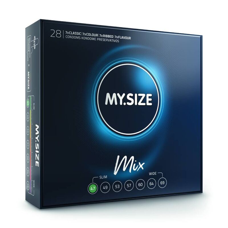Preservativi MY SIZE Mix 47 mm, 28 pezzi