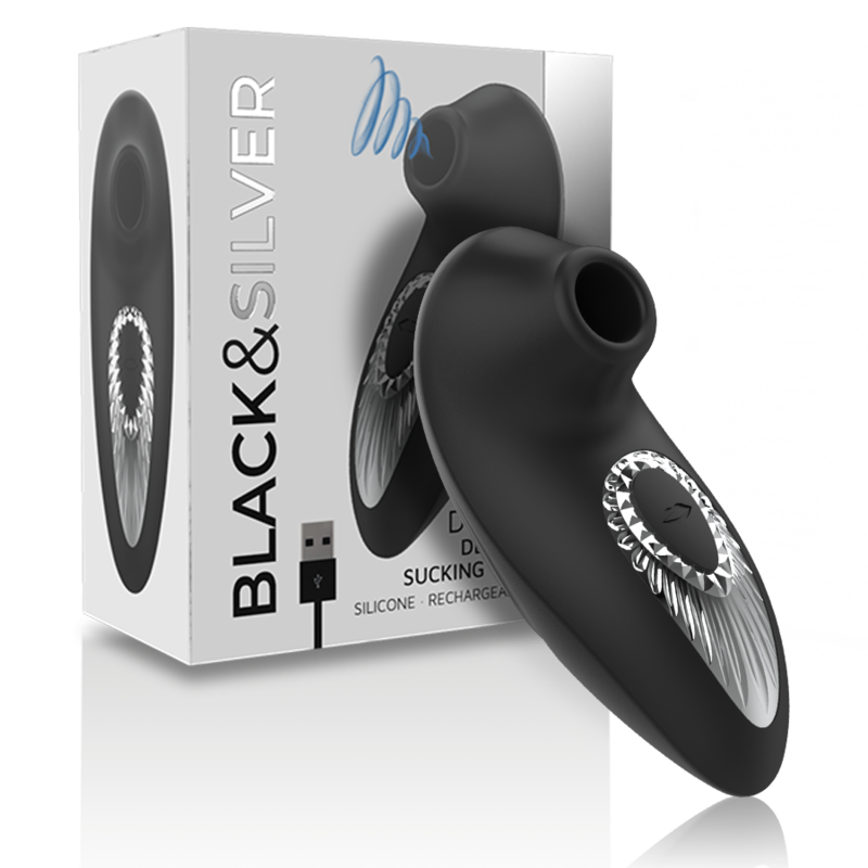 Blacksilver Drake Deluxe Stimolatore Clitorideo A Suzione Ricaricabile In Silicone Nero