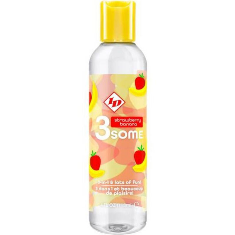 ID 3SOME lubrificante al gusto di fragola e banana, 4 fl oz