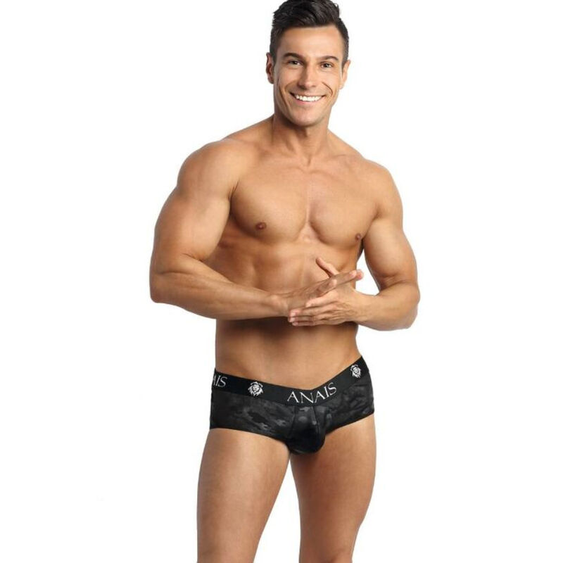 Jockstrap in microfibra con retro aperto e stampa militare ANAIS