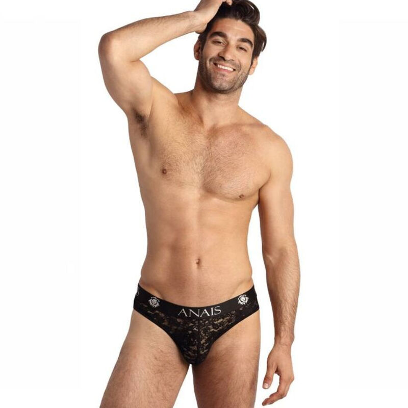 Slip sexy da uomo in pizzo floreale, comodo ed elasticizzato ANAIS