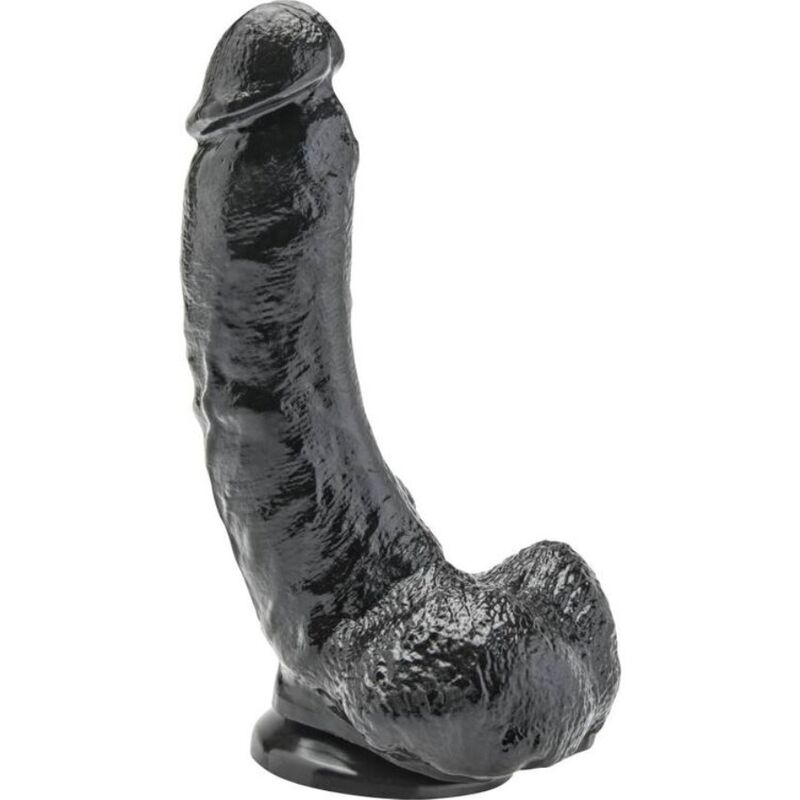 Dildo GET REAL con testicoli, 20,5 cm, nero