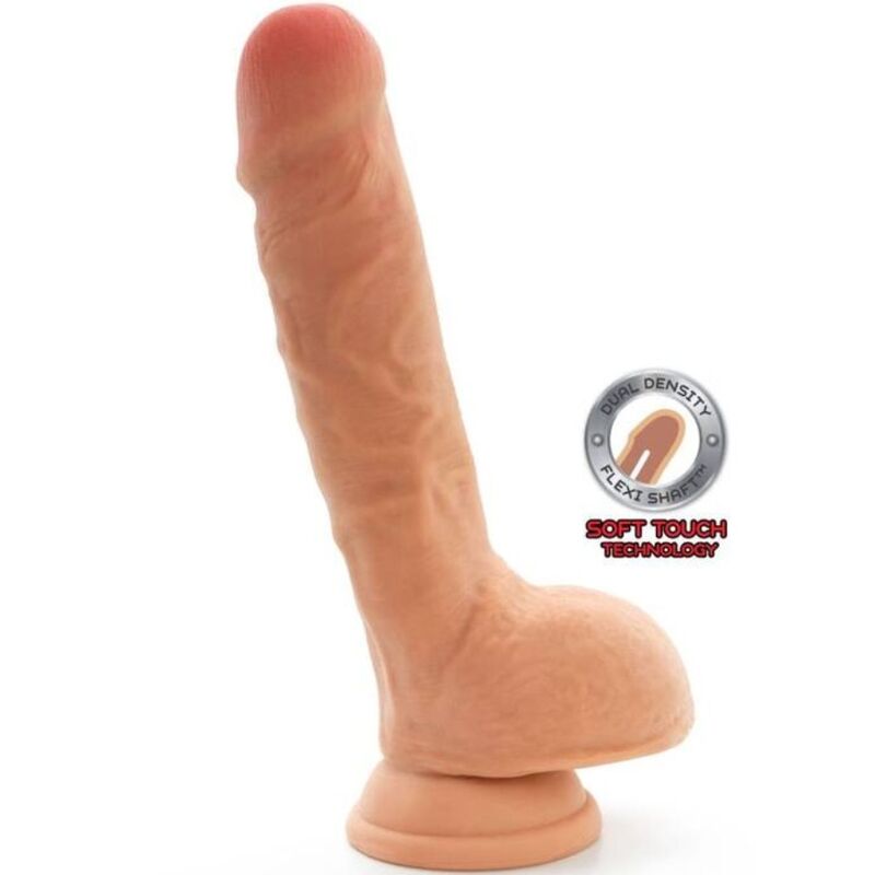 GET REAL dildo Dual Density con testicoli, 25,5 cm