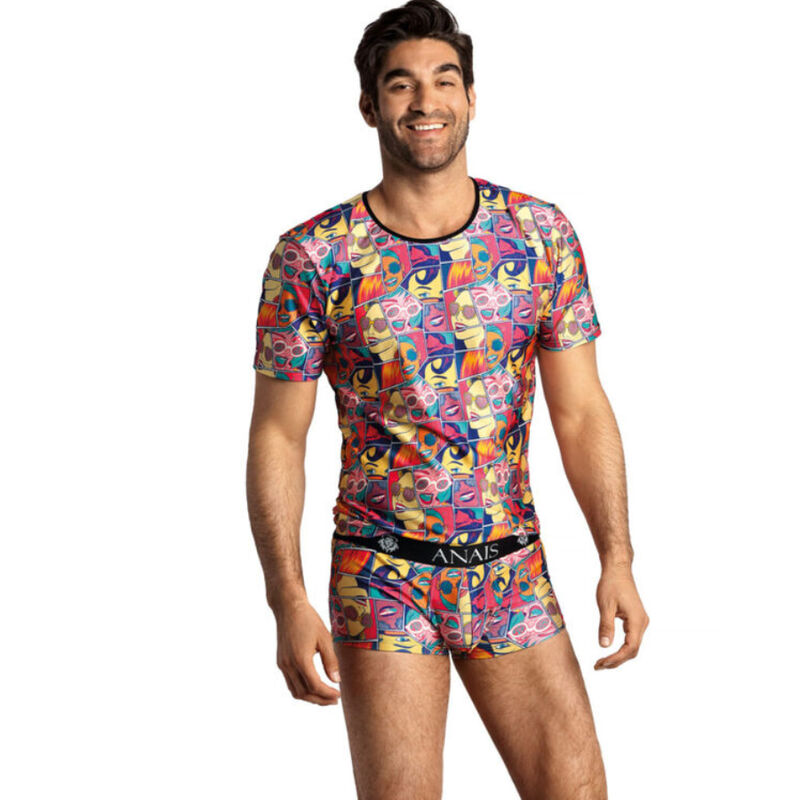 T shirt aderente con stampa fumetto, in morbido tessuto elasticizzato per il massimo comfort ANAIS